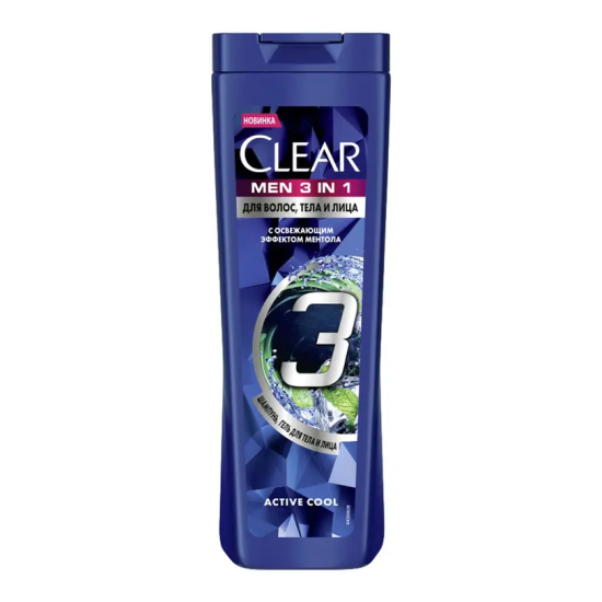 Clear sampun 380ml active cool 3in1